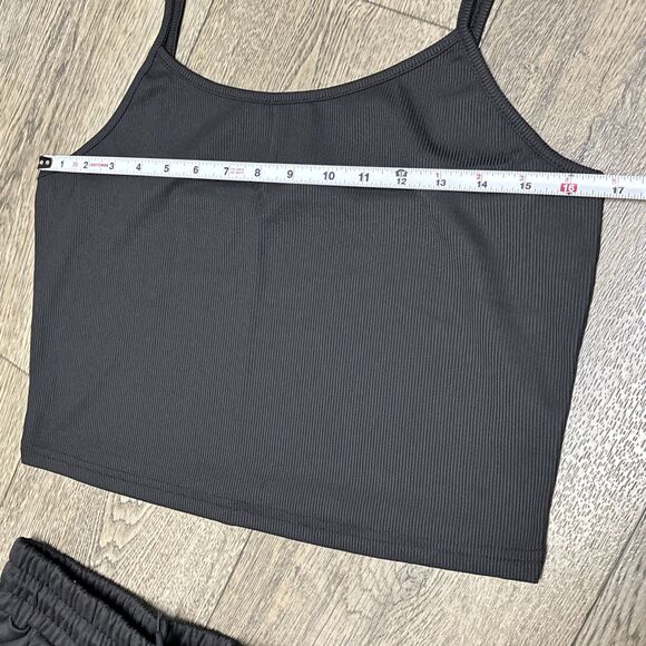 Women’s Ribbed Crop Cami Top & Drawstring Short Set (E103) - Picture 5 of 8